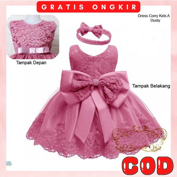 Baju Terusan Import Premium Gaun Pesta Korean Style Deess Balita Wnita Dreea Fashion Anak Drese Ank 