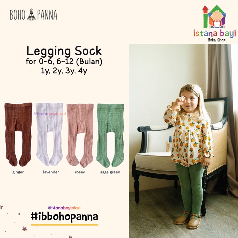 BOHOPANNA LEGGING SOCK -LEGGING ANAK-LEGGING ANAK TUTUP KAKI