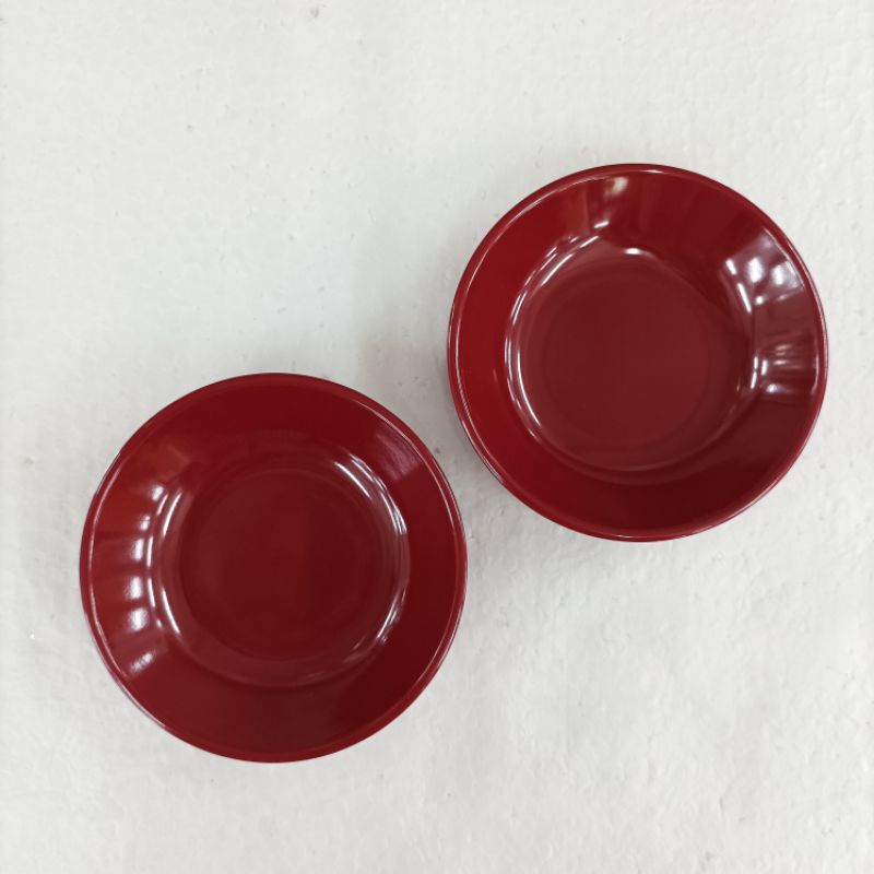 Lepek Sambal Kecap 3.5 inch Bulat Red Melamin Vanda