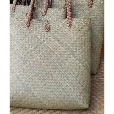 Tas Purun Kotak Tali Eceng Gondok, Tas Anyaman Rotan, Handbag Pandan