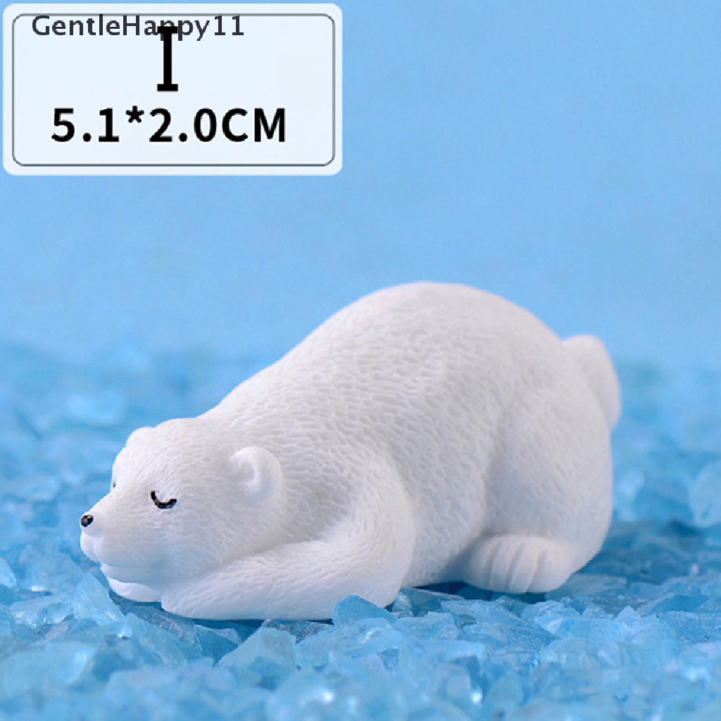 Gentlehappy polar bear Mini Miniatur Peri Taman Ornamen Dekorasi Pot Craft Aksesoris id