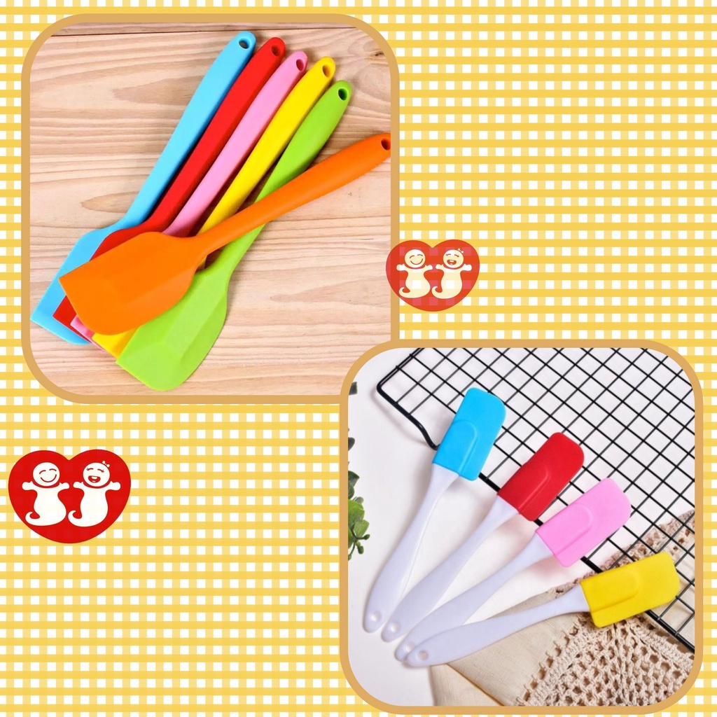 Spatula Sodet Silicone/ Alat Aduk Adonan Kue Anti Lengket / Memasak /Baking Spatula /Pencampuran Adonan