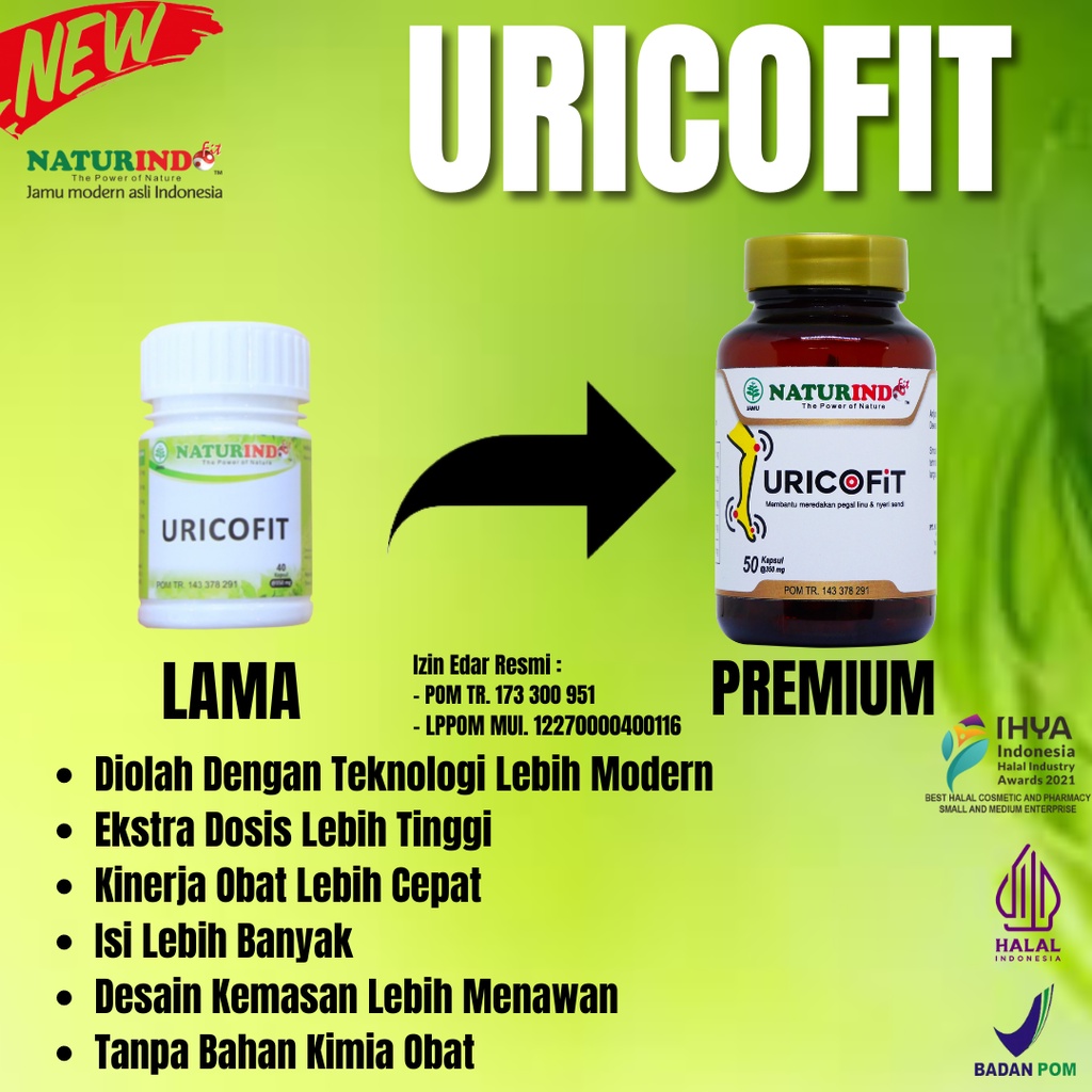 

Obat Herbal; URICOFIT NATURINDO (Spesialis Nyeri Sendi Dan Asam Urat)