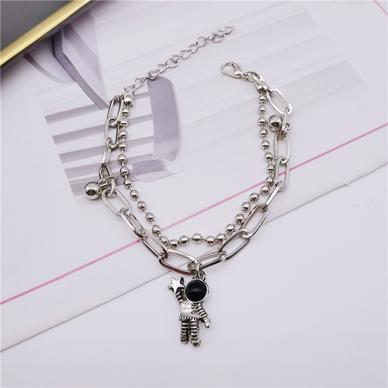 Gelang Rantai Manik Pendant Astronot Untuk Pasangan