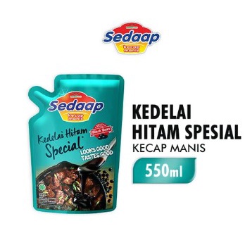 

Kecap Manis Sedaap Kedelai Hitam Spesial Kemasan Pouch 550 ml ACCJKT