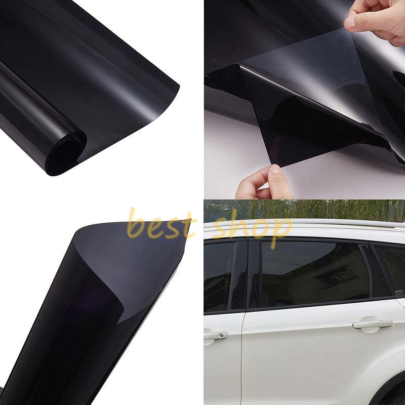 1 Roll Kaca Film tinted 5% VLT-50% VLT 50cm x 100cm Anti UV / Gores Untuk Jendela Mobil