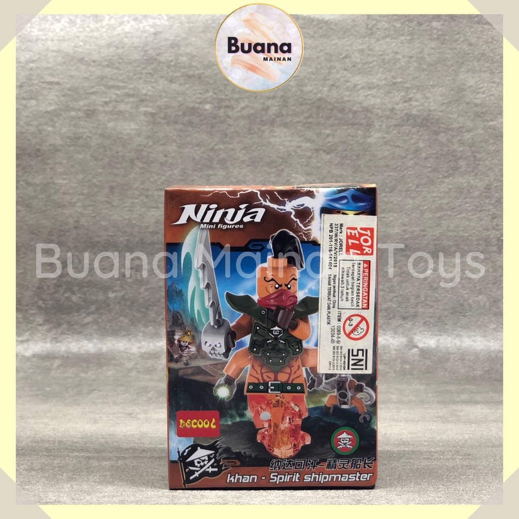 BRICKS DECOOL KARAKTER NINJA MAINAN EDUKASI BRICK BLOCK ANAK COWO 10036