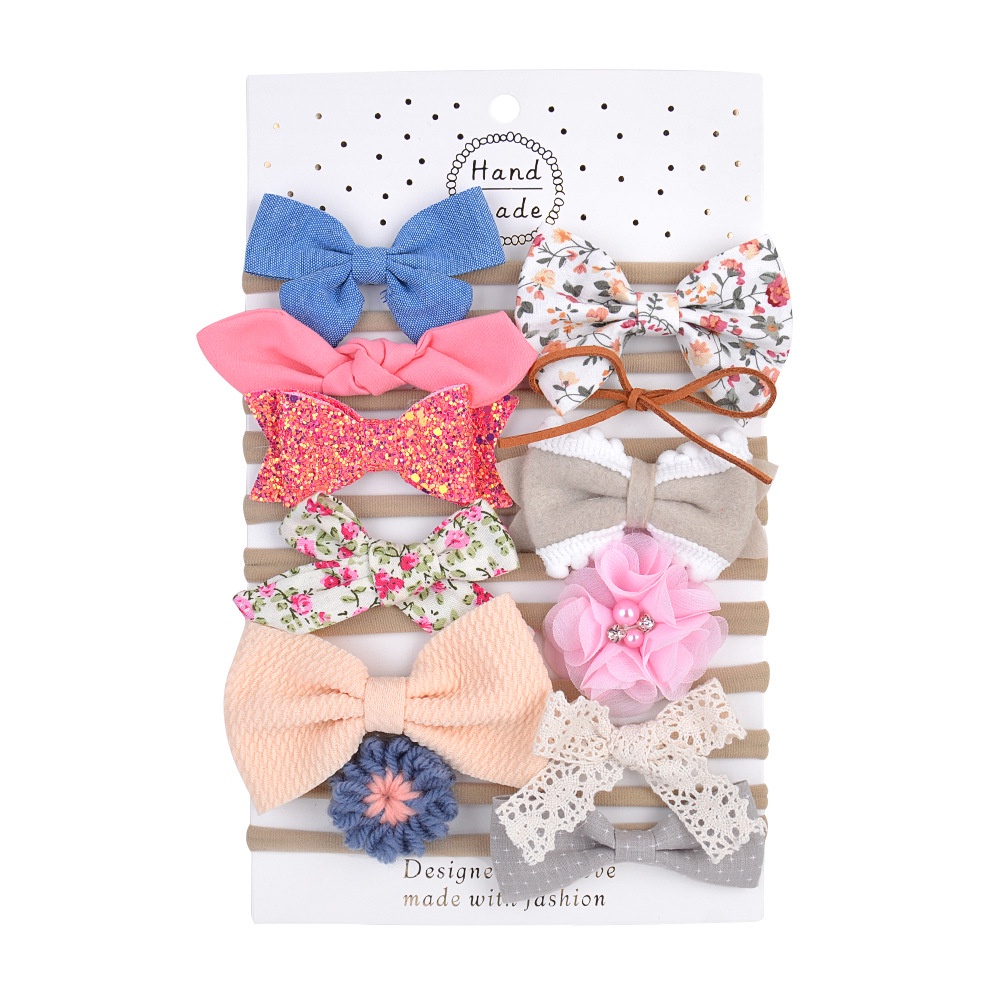 (Pimenova) pita bayi set isi 12pcs baby headband bando bayi dan anak bando pita bando bunga