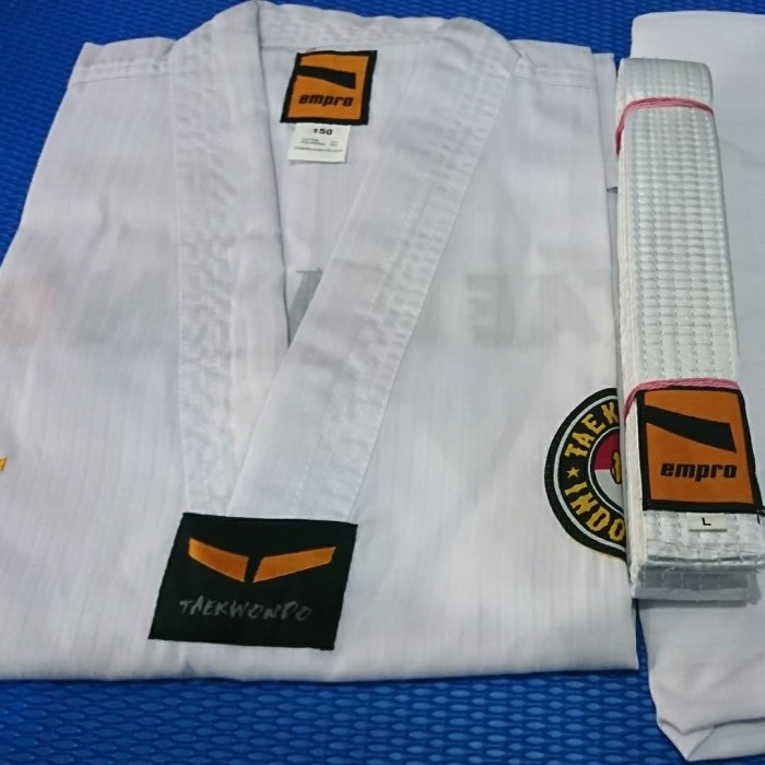 Dobok Pemula Empro Kerah putih - 110-130