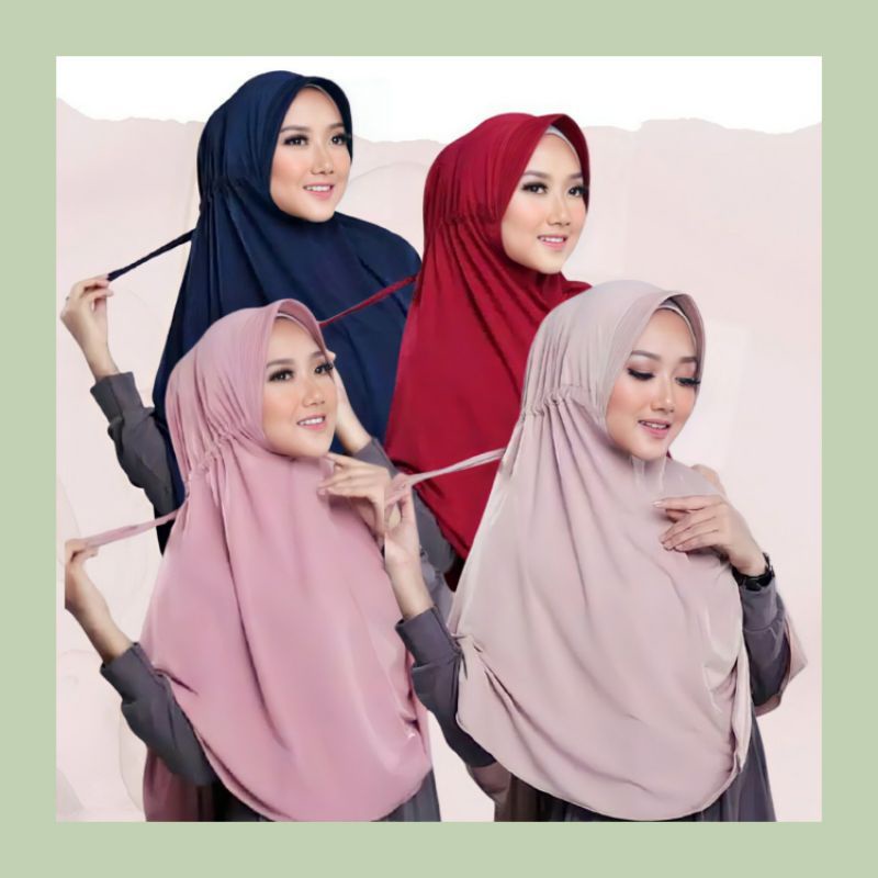 Jilbab Instan Serut Hamidah ( SIZE L ) Jilbab Serut
