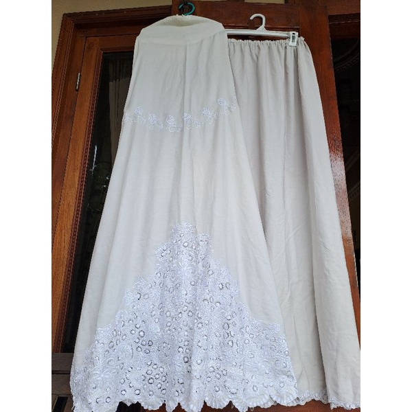 mukena dewasa preloved katun bordir