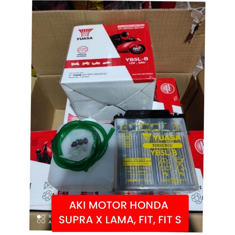 AKI BASAH YUASA UNTUK SUPRA X LAMA, FIT, FIT S (100% ORIGINAL)