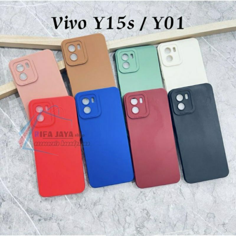 softcase/case/silikon Pro camera Vivo y15s/y01 silikon melindungi kamera