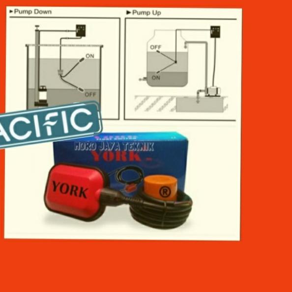 Otomatis pompa celup 2 meter YORK toren dea float switch radar drakos