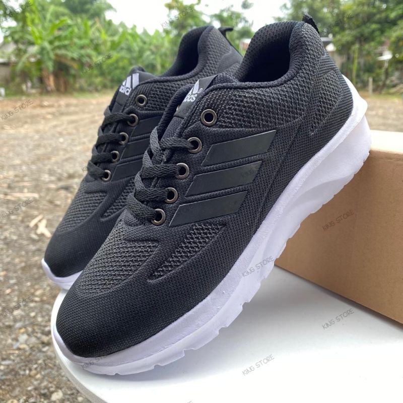 Sepatu Sekolah Anak Hitam Putih Size 33-40