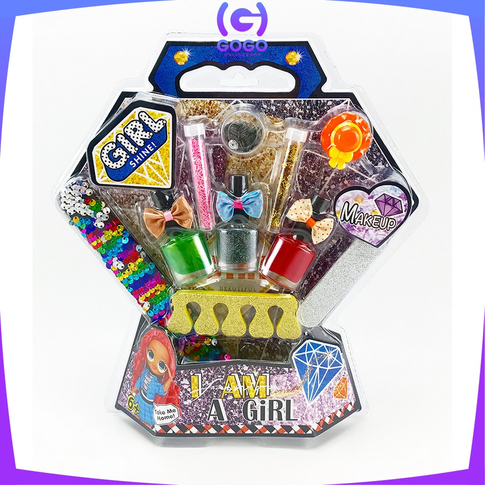 GOGO-M98 Mainan Anak Perempuan Make Up Kutek Set Mainan Anak Cewek Cat Kuku Nail Polish Manicure Toy