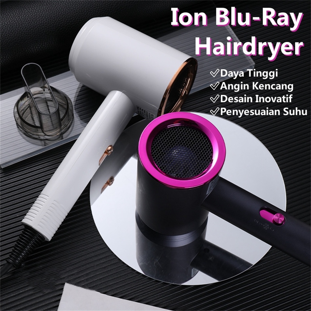 COD Herdrayer Ion Blu-Ray Pengering Rambut 800W Cepat Kering Daya Tinggi Hairdryer Herdrayer Hedrayer Hairdrayer Hidrayer Herdryer sisir pelurus rambut blow