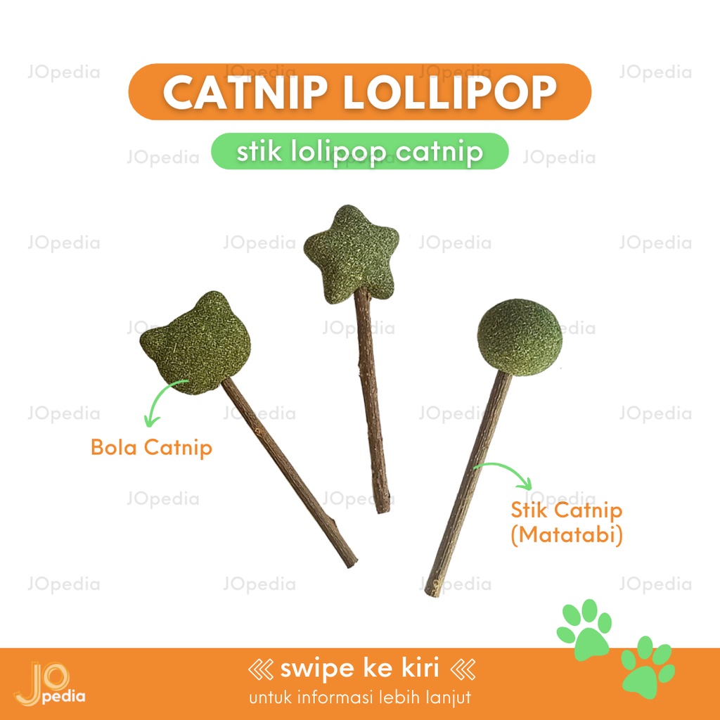 CATNIP LOLIPOP Mainan Kucing Snack Bola Stick Matatabi Makanan Cat Mint Ball Toy