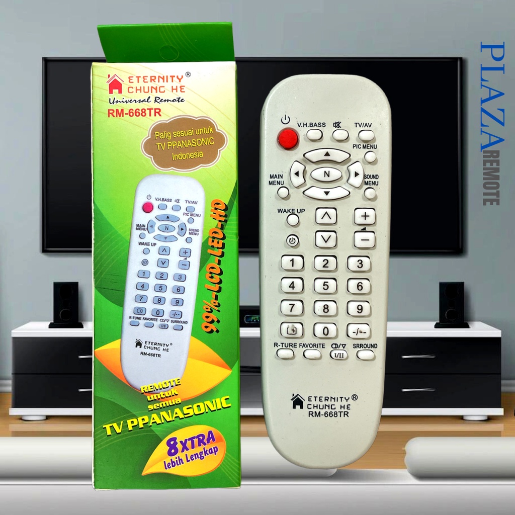 REMOTE TV TABUNG PANASONI 668TR MULTIFUNGSI LANGSUNG PAKAI TANPA SETTING
