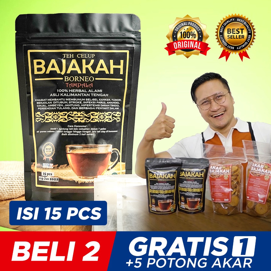 

[SIAP SEDUH] TEH BAJAKAH (BELI 2 GRATIS 1) + FREE 5 POTONG, Kualitas Terbaik Ekstrak Akar Bajakah Tampala Super Original Kalimantan Tengah