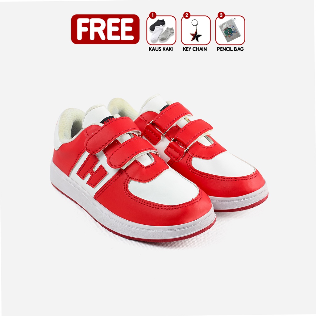 Hikekicks HAF Red - Sneakers Anak Laki | Sneaker Anak Laki Laki | Sepatu Anak Laki Laki | Sepatu Anak Original