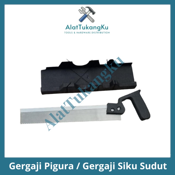 Gergaji Kayu Sudut Pigura 12" Set / Gergaji Potong Sudut Siku Figura Saw
