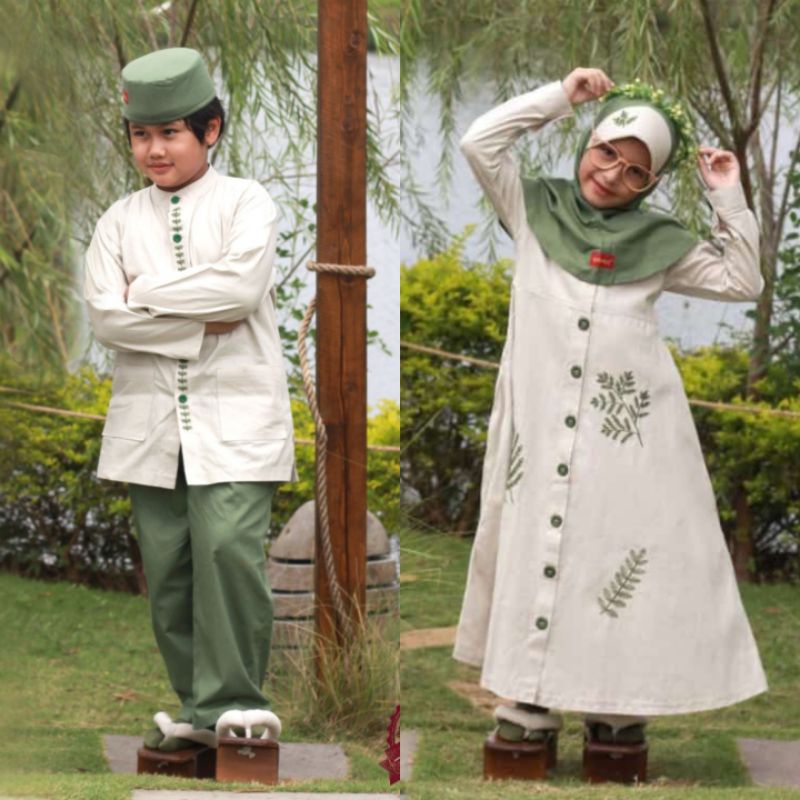 Abaya dan stelan koko anak d'botanical by dannis