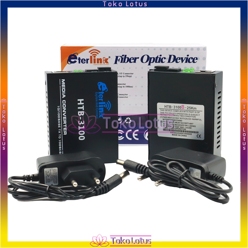 HTB-3100A/B 1Pair Fiber Optical Media Converter 10/100Mbps RJ45 Single Mode and One Optical Fiber