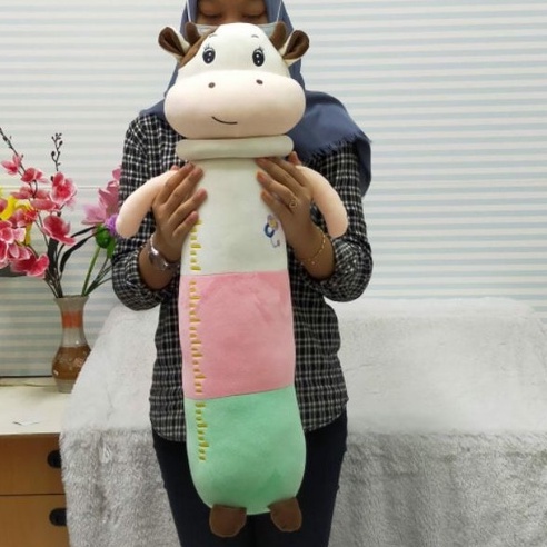 Boneka Sapi Botol Susu Size 28&quot;/75cm/guling cow/bantal guling animal/