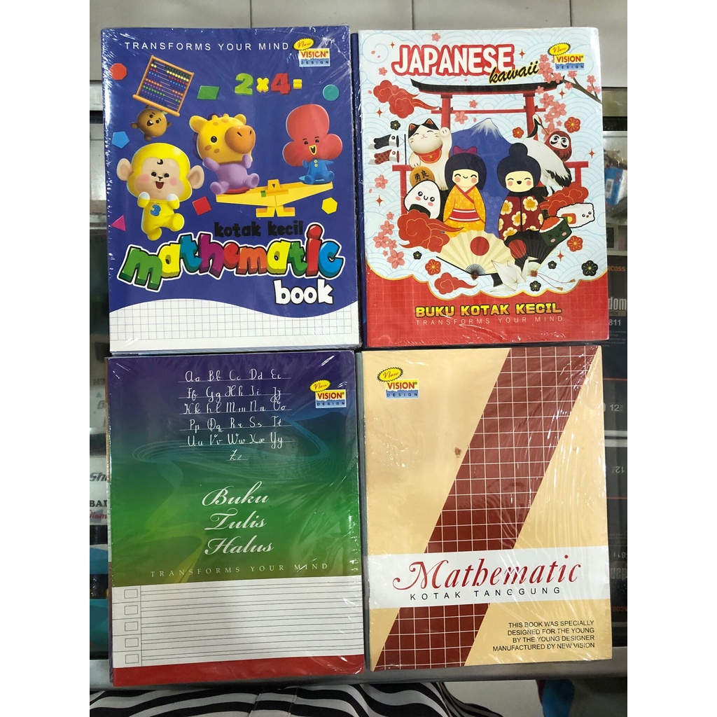 

BUKU KOTAK KECIL / STRIMIN / KOTAK TANGGUNG 10MM / KOTAK BESAR 14 MM VISION