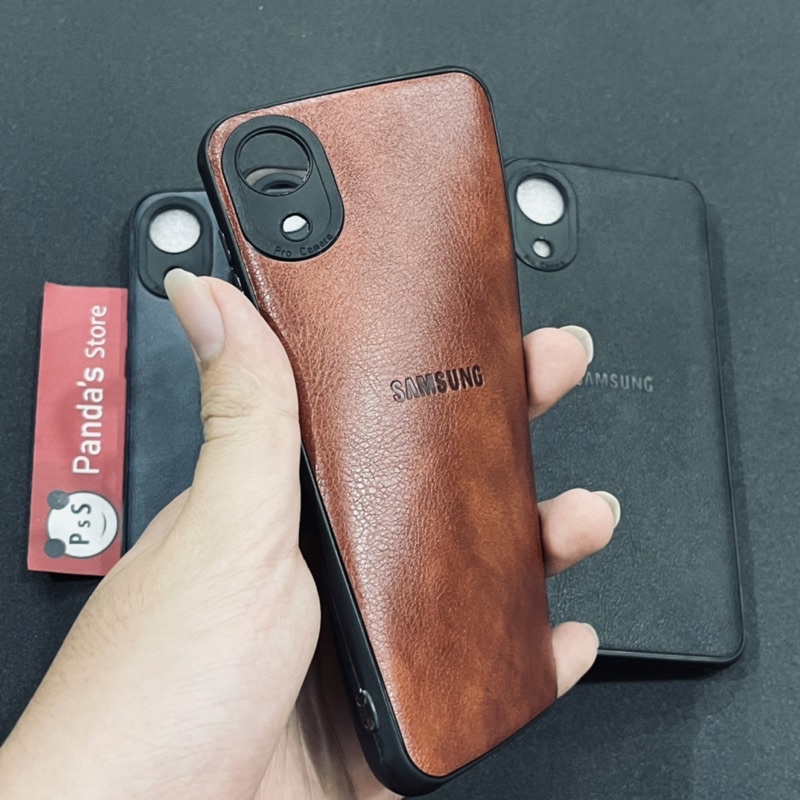 Leather Case Samsung A03 Core Softcase Kulit Elegan Casing Slim Fit