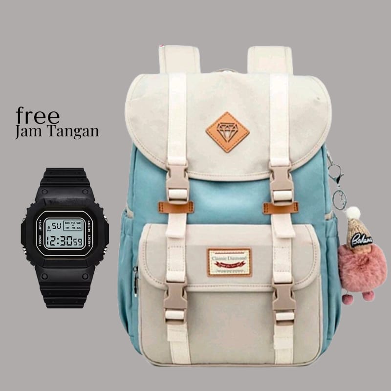 10.10DISTRO Klub New Arrival - Tas Sekolah IAC Backpack Up to - Tas Pria Tas Wanita Daypack SD SMP SMA /Ransel Double Decker-Kantong Anak-Tas Sekolah Anak Perempuan-Tas Korean Style Wanita-Tas Sekolah Remaja -Tas Ransel  COD-Toska Fre Jam tangan