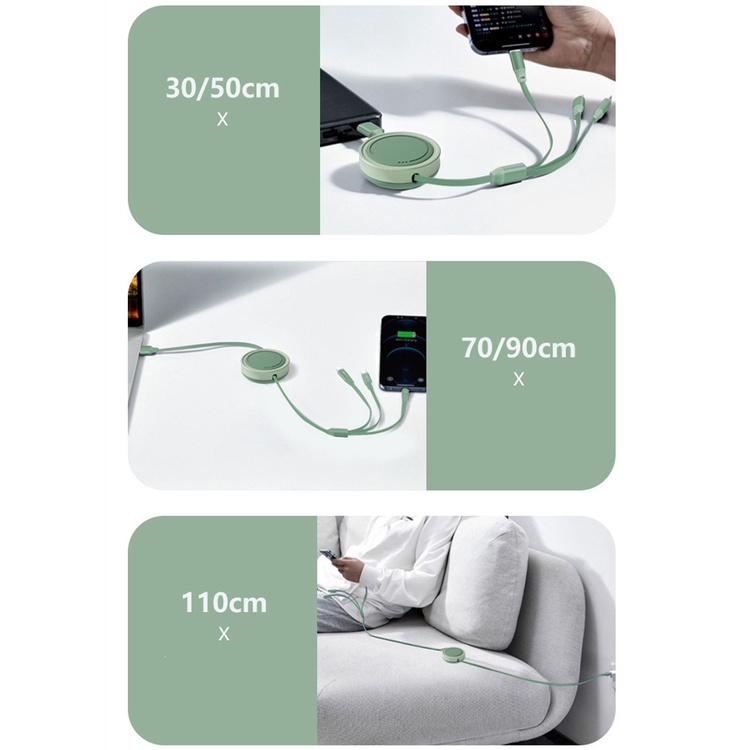 Kabel Data / Charger 66W Fast Charging Untuk Apple / Android / Huawei