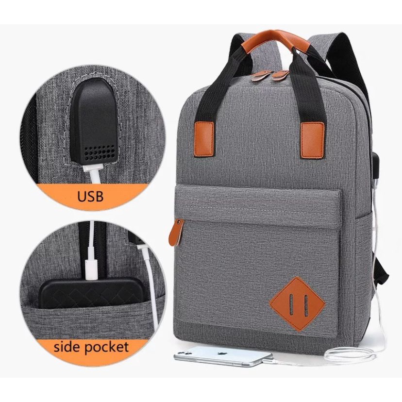 BUY 1 GET 3 Tas Pria Ransel SET 3 Tas Ransel 3 in 1 Tas Punggung Casual Pria Backpack Import Tas Kantor Unisex Tas Sekolah SMA-Kuliah Tas Kantoran