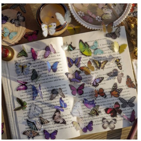 Butterfly Series PET Stickers Packs - WORLD of BUTTERFLIES (7pcs)