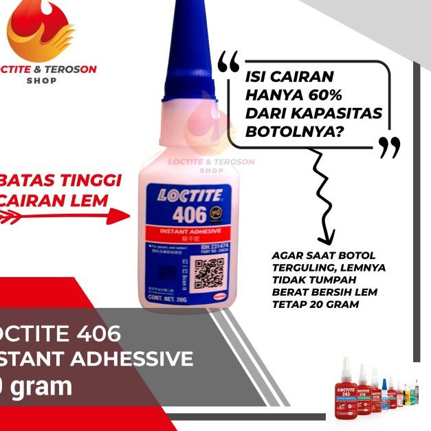 

LEM BENING TERKUAT LOCTITE 406 MEREKATKAN PLASTIK DAN KARET ELASTIS