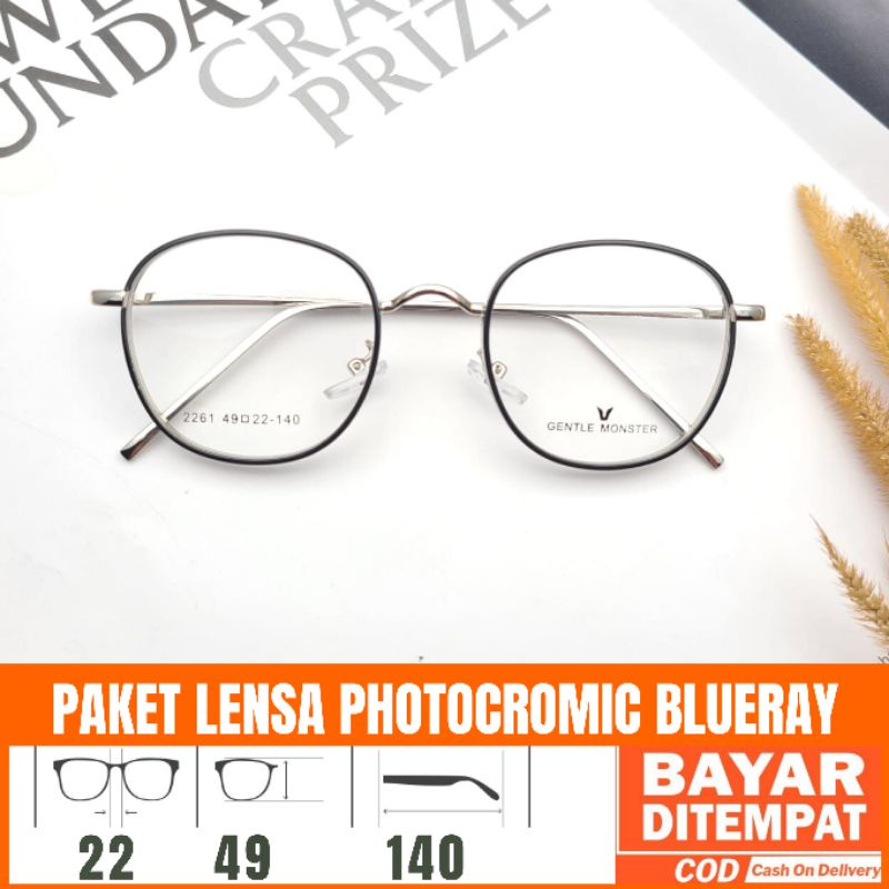 Kacamata 2261, Gratis Lensa Photocromic, Gratis Lensa Blueray, Kacamata Antiradiasi,Kacamata Baca