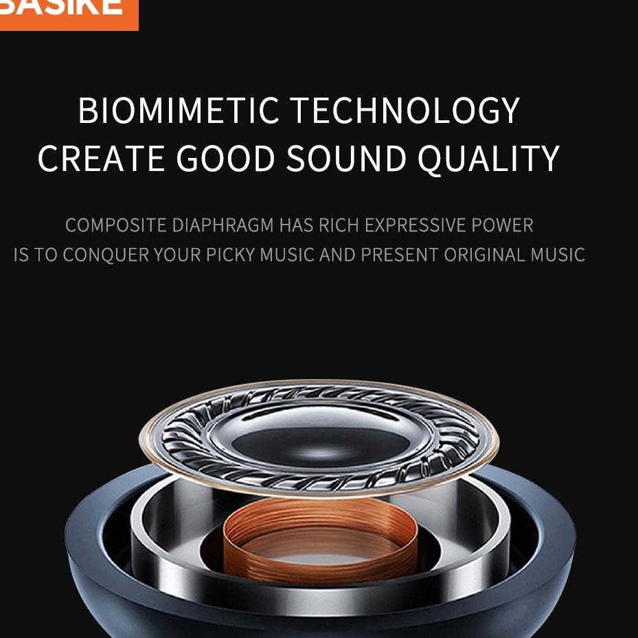 Langsung Order BASIKE Headset Gaming Earphone with Mic in-ear 4D Super Bass Anti-noise Handsfree And