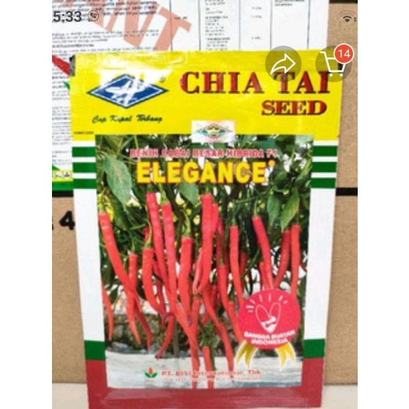 BENUH CABAI MERAH BESAR ELEGANCE 10 GR BISI