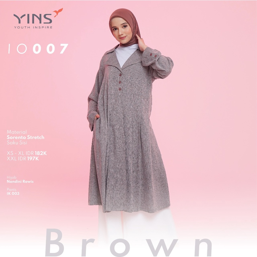 Inspire Outer IO 07 Bahan Sorento Stretch Outer motif Fashion Muslimah Trendi Kekinian by Inspire bisa COD