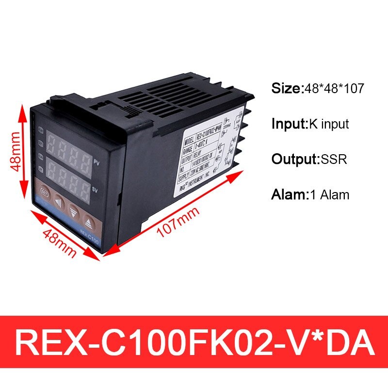 REX C-100 Digital PID Temperature Controller SSR Output