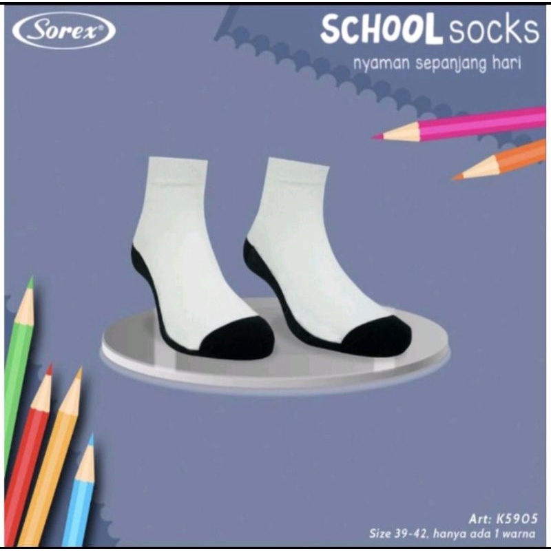 kaos kaki anak sekolah sorex K 5901,5902,5903,5904,5905