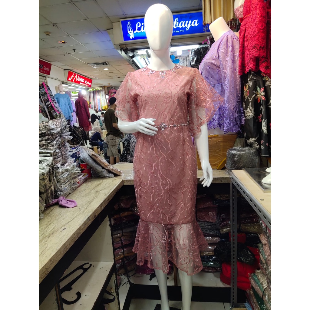 [ Jumbo Baru  ] Dress Pesta Wanita Kekinian CHRISTINE 2022 LD110 Bahan TILLE MIX MUTIARA Korea Natal