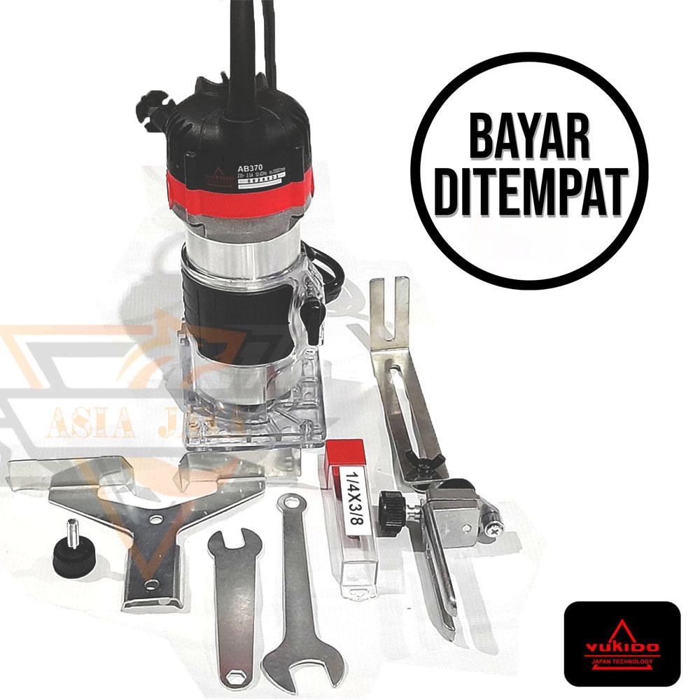 Yukido Tool Mesin Profil Kayu Trimmer Router MT370 6MM free mata