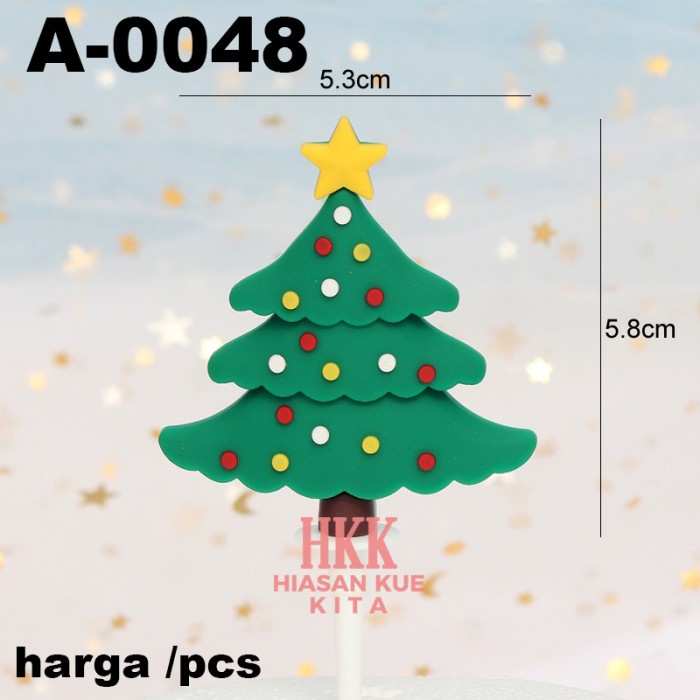 

Cake topper hiasan kue tulisan merry christmas merah natal