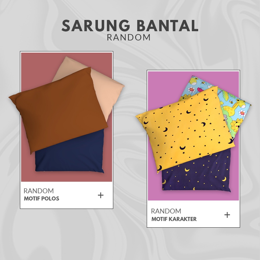 Sarung Bantal Polos Motif Karakter Motif Kotak (Random)