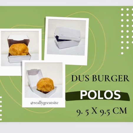 

Kardus Burger POLOS - dus Burger POLOS - Packaging Burger 50Pcs