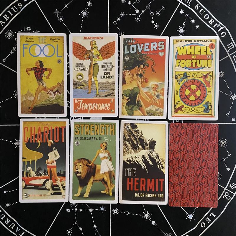 The Pulp Tarot 12x7cm include guide paper
