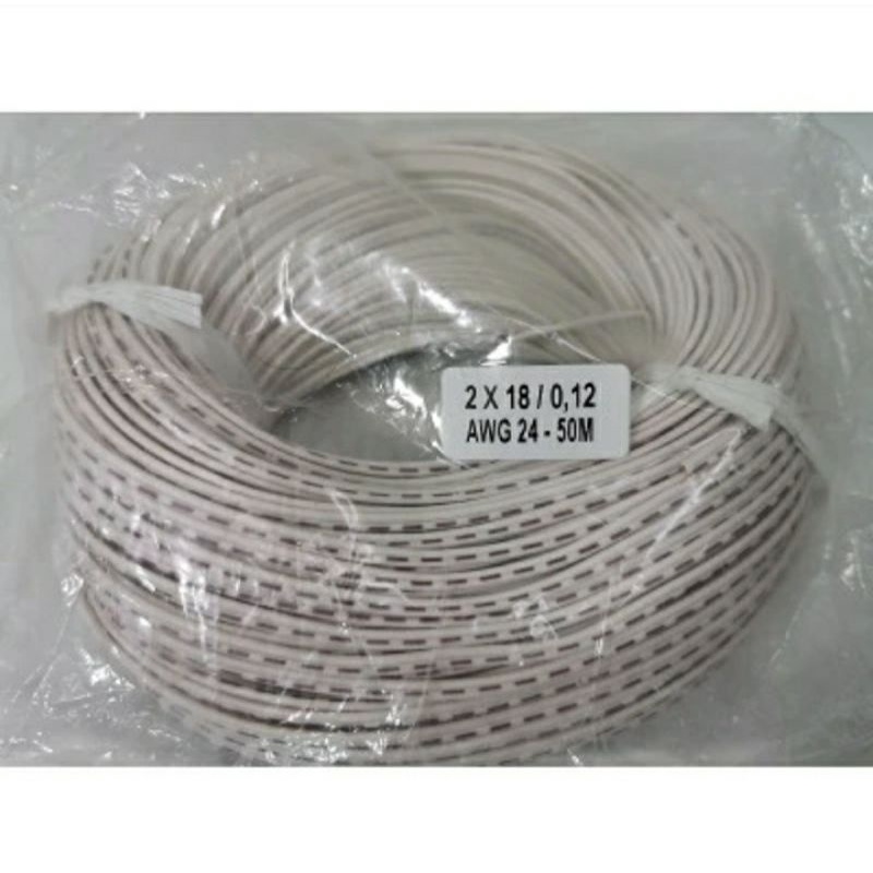 kabel awg 24 kabel 2jalur 1rol panjang 50meter