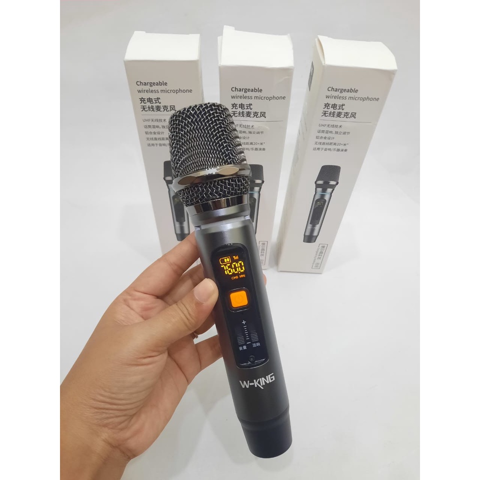 Mic Microphone WKing M6 Pengganti Cadangan Speaker Mic Bluetooth Microphone Wireless